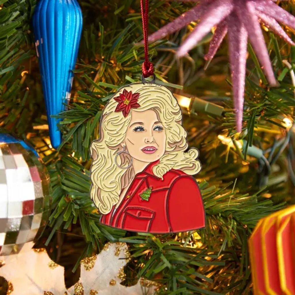 The Found Dolly Parton Enamel Ornament