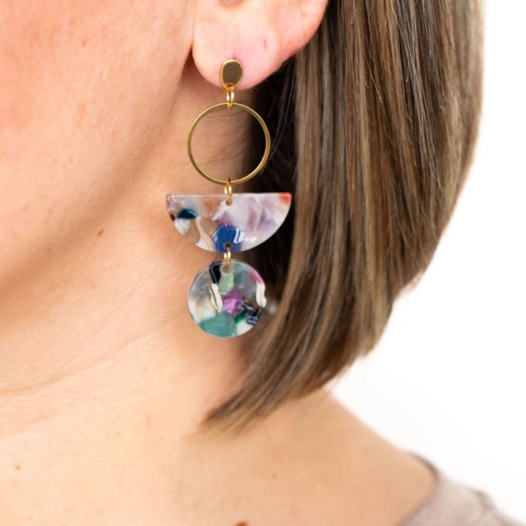 Spiffy & Splendid Wren Earrings  Fall Mulitcolor