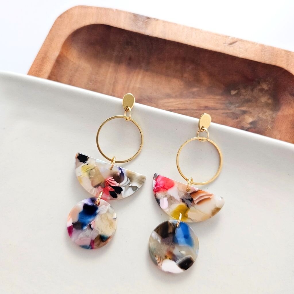 Spiffy & Splendid Wren Earrings  Fall Mulitcolor