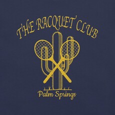 Peepa's Racquet Club Navy Embroidered Unisex Tee