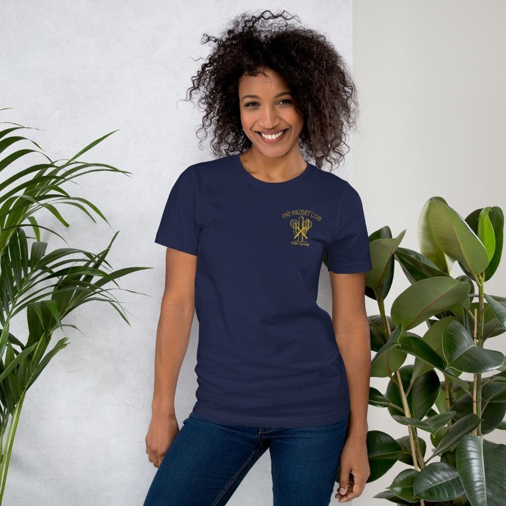 Peepa's Racquet Club Navy Embroidered Unisex Tee