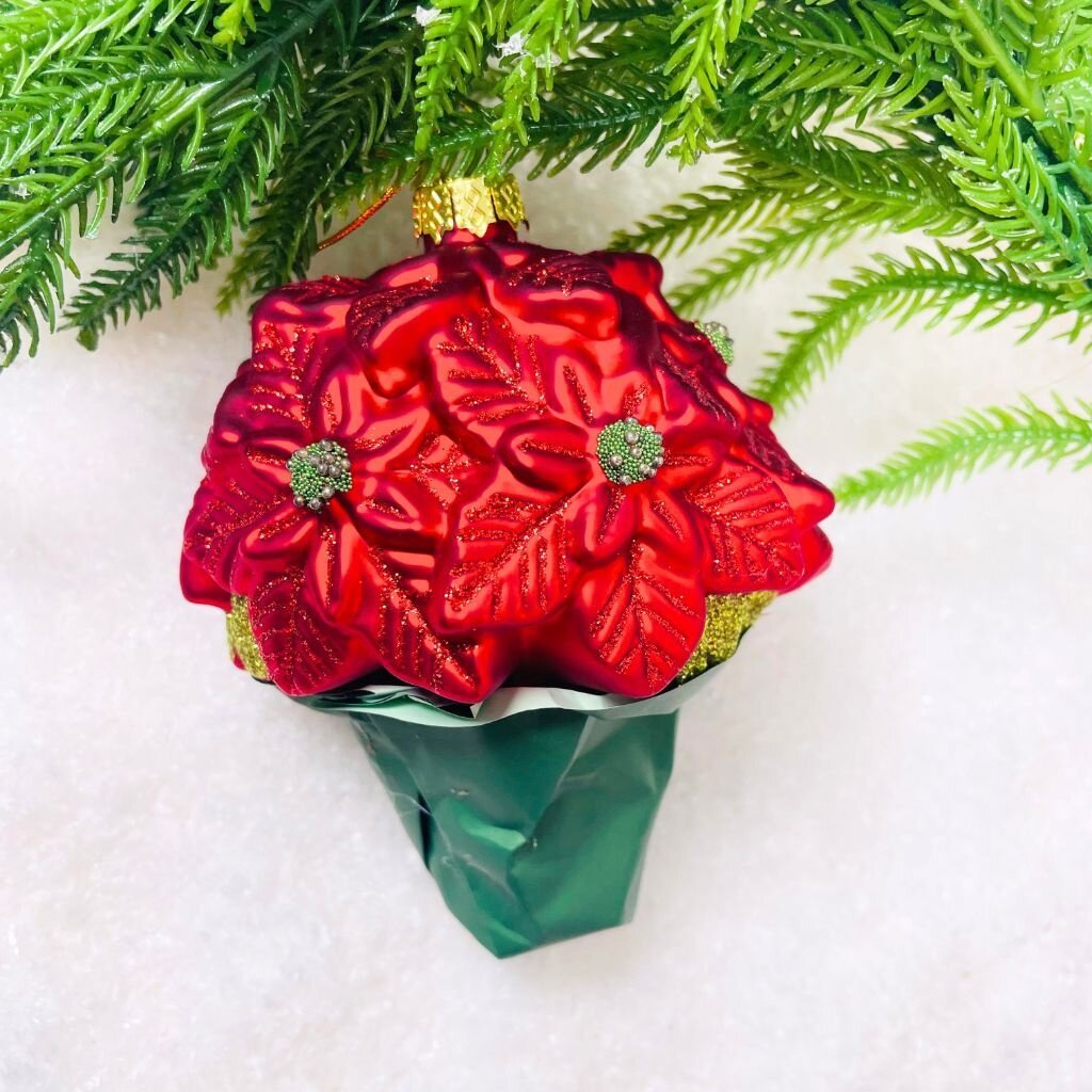 Cody Foster Grocery Store Poinsettia Ornament