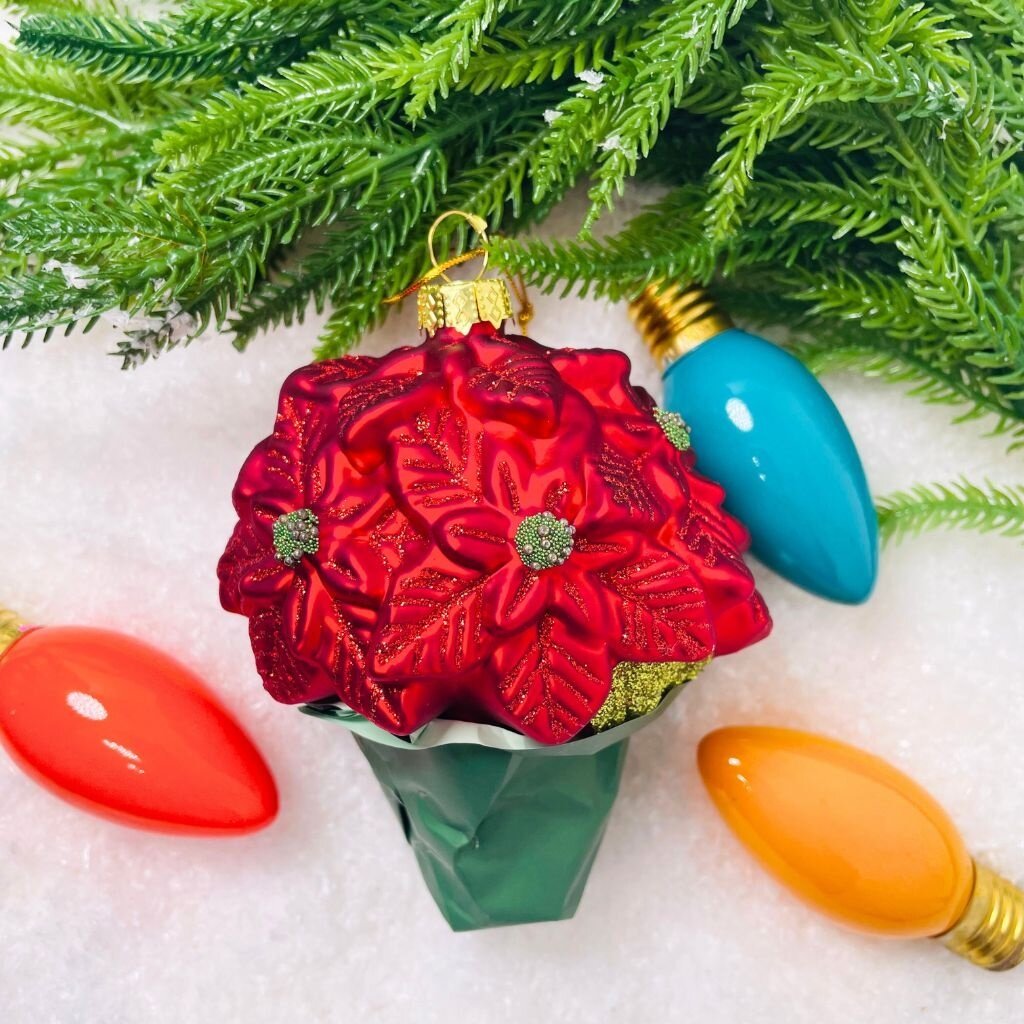 Cody Foster Grocery Store Poinsettia Ornament