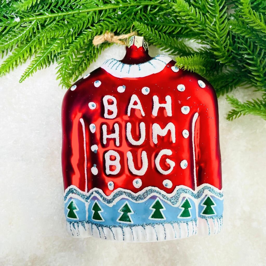 Cody Foster Red Humbug Sweater Ornament