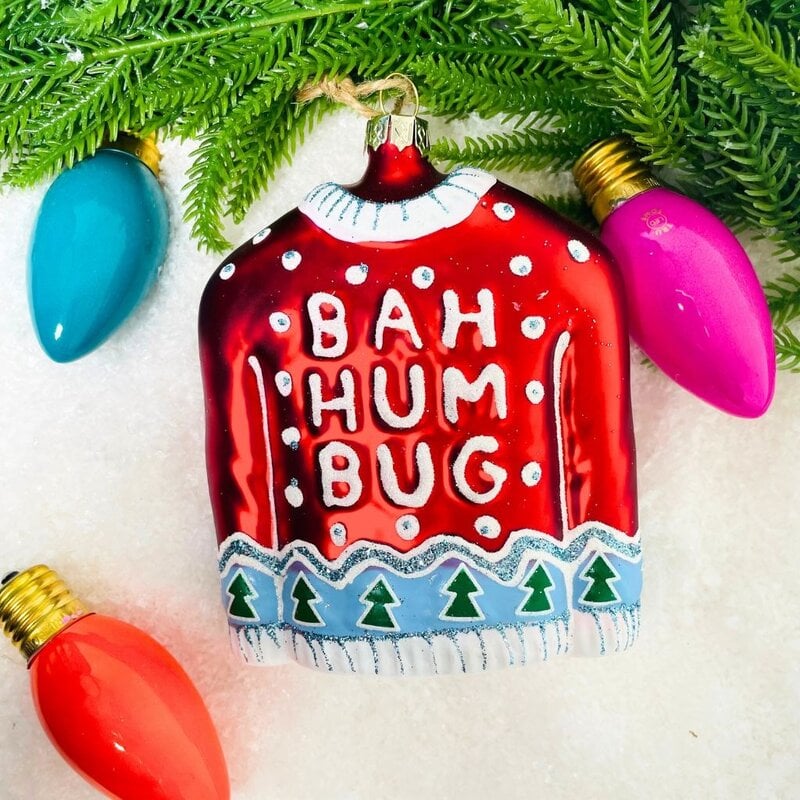 Cody Foster Red Humbug Sweater Ornament