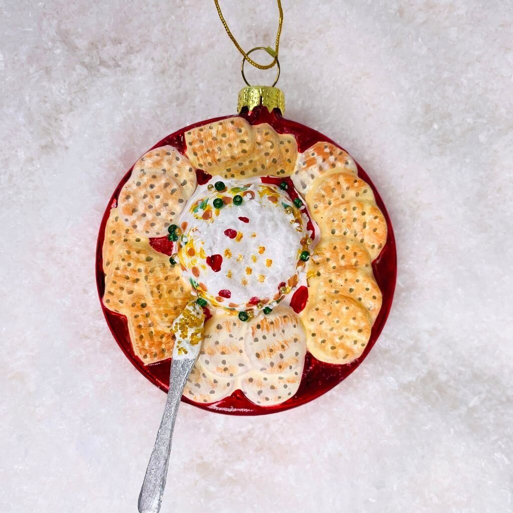 Cody Foster Holiday Cheeseball Plate Ornament