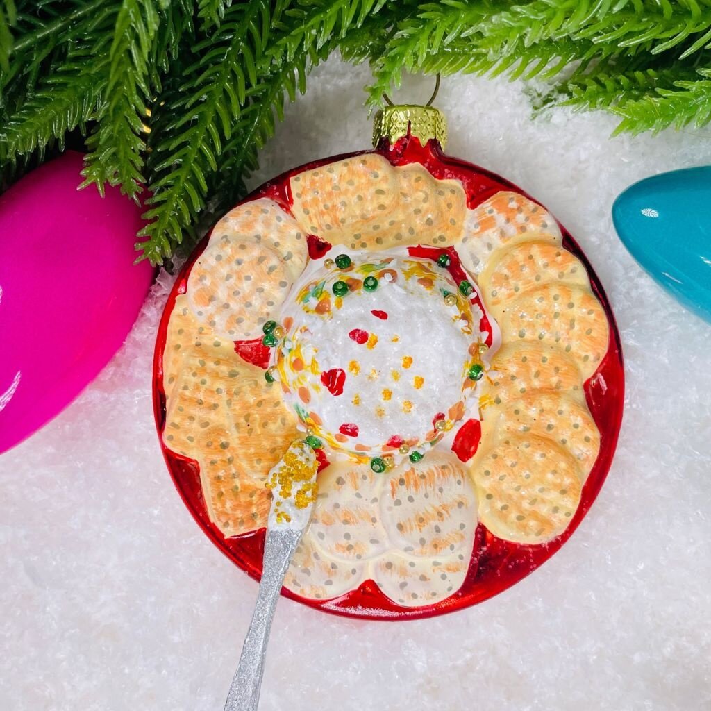 Cody Foster Holiday Cheeseball Plate Ornament