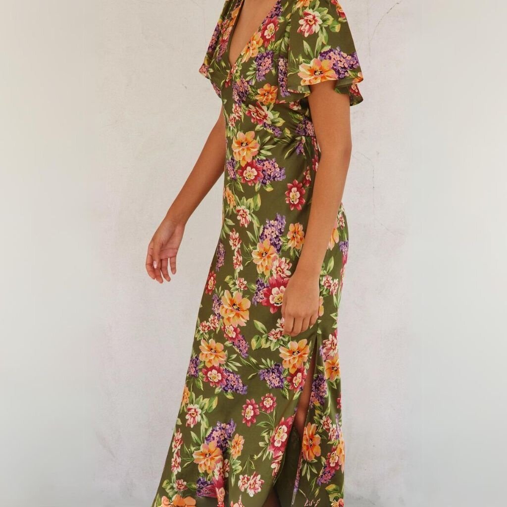 Dress Forum Garden Party Flutter Sleeve Maxi Dress