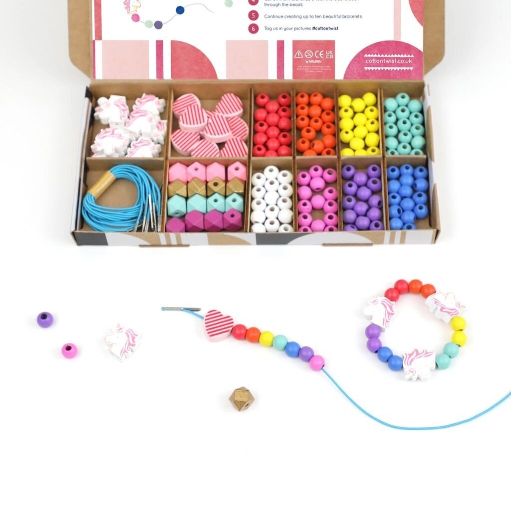 Cotton Twist Unicorn & Heart Bracelet Making Kit