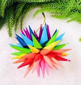 Cody Foster Paper Rainbow Starbursts Ornament