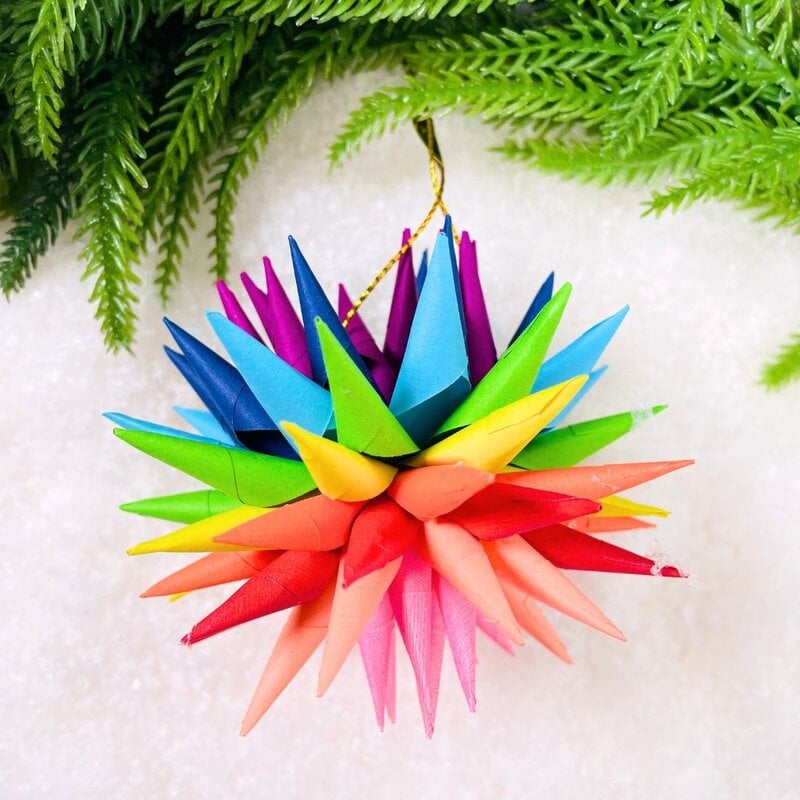 Cody Foster Paper Rainbow Starbursts Ornament