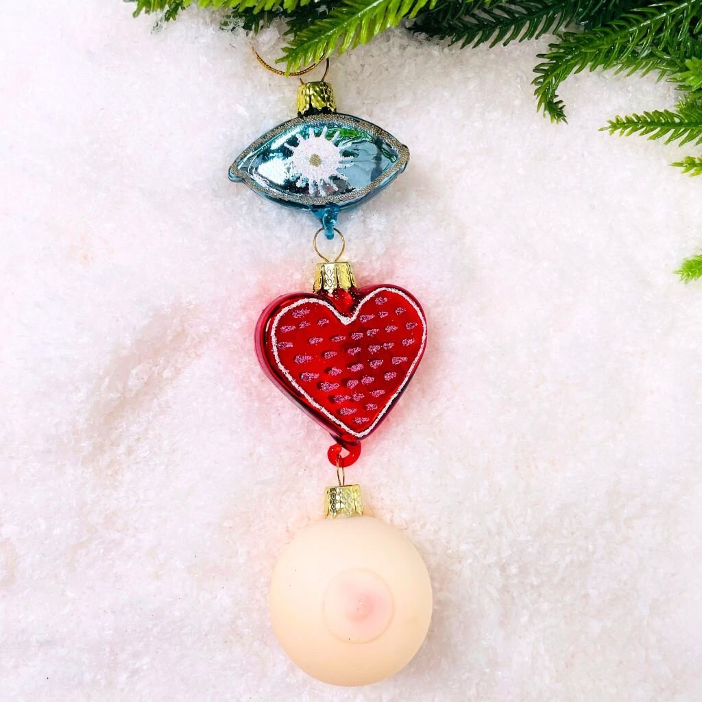 Cody Foster I Heart Boobs Ornament