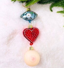 Cody Foster I Heart Boobs Ornament