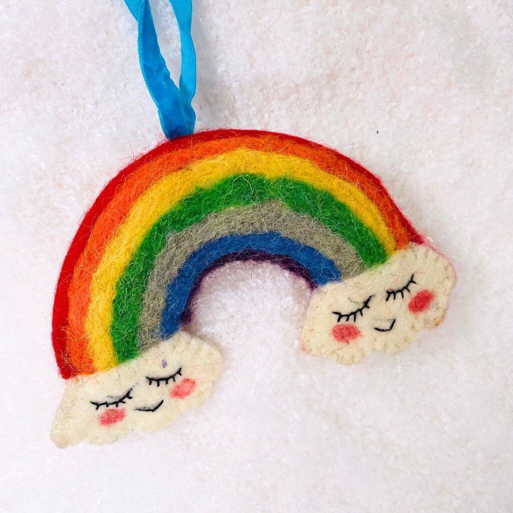 Cody Foster Jolly Rainbow Felt Ornament