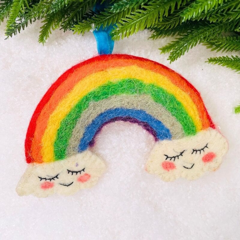 Cody Foster Jolly Rainbow Felt Ornament