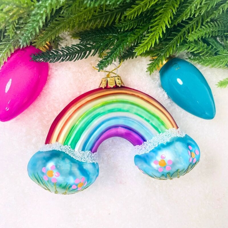 Cody Foster Glitter Pride Rainbow Ornament