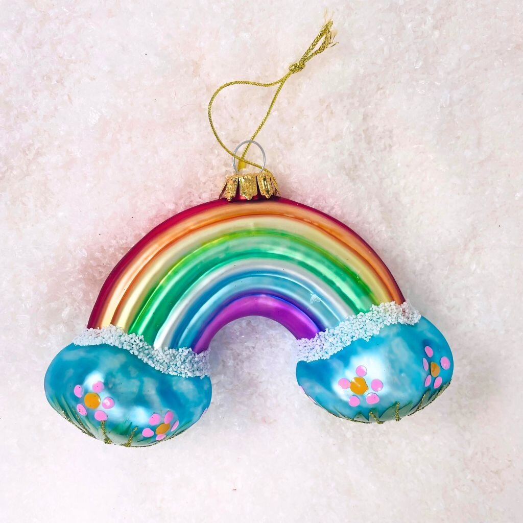 Cody Foster Glitter Pride Rainbow Ornament