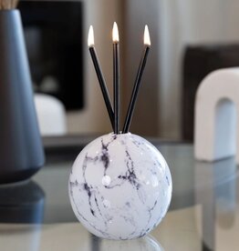 Everlasting Candle Co. Neva Vase, White Marble