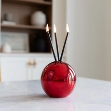 Everlasting Candle Co. Neva Vase, Red Metallic