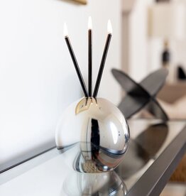 Everlasting Candle Co. Neva Vase, Silver Metallic