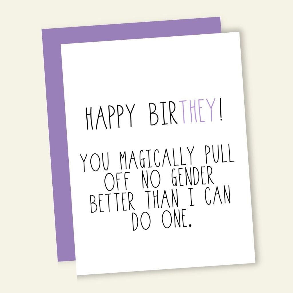That's So Andrew Happy Birthey Non Binary Birthday Card