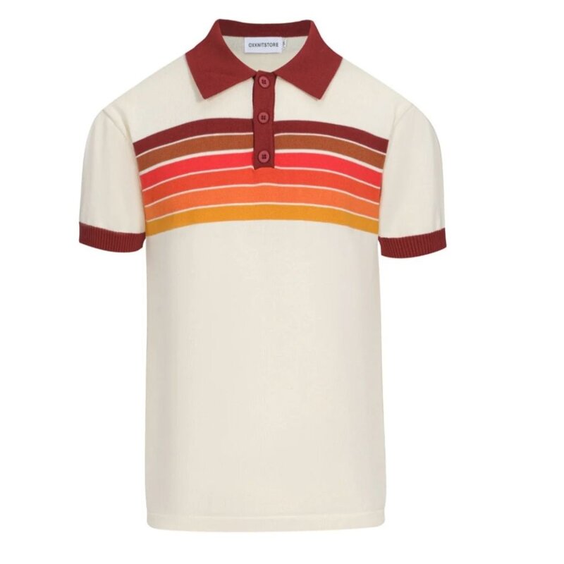 OxKnit Apricot Knit Polo Shirt