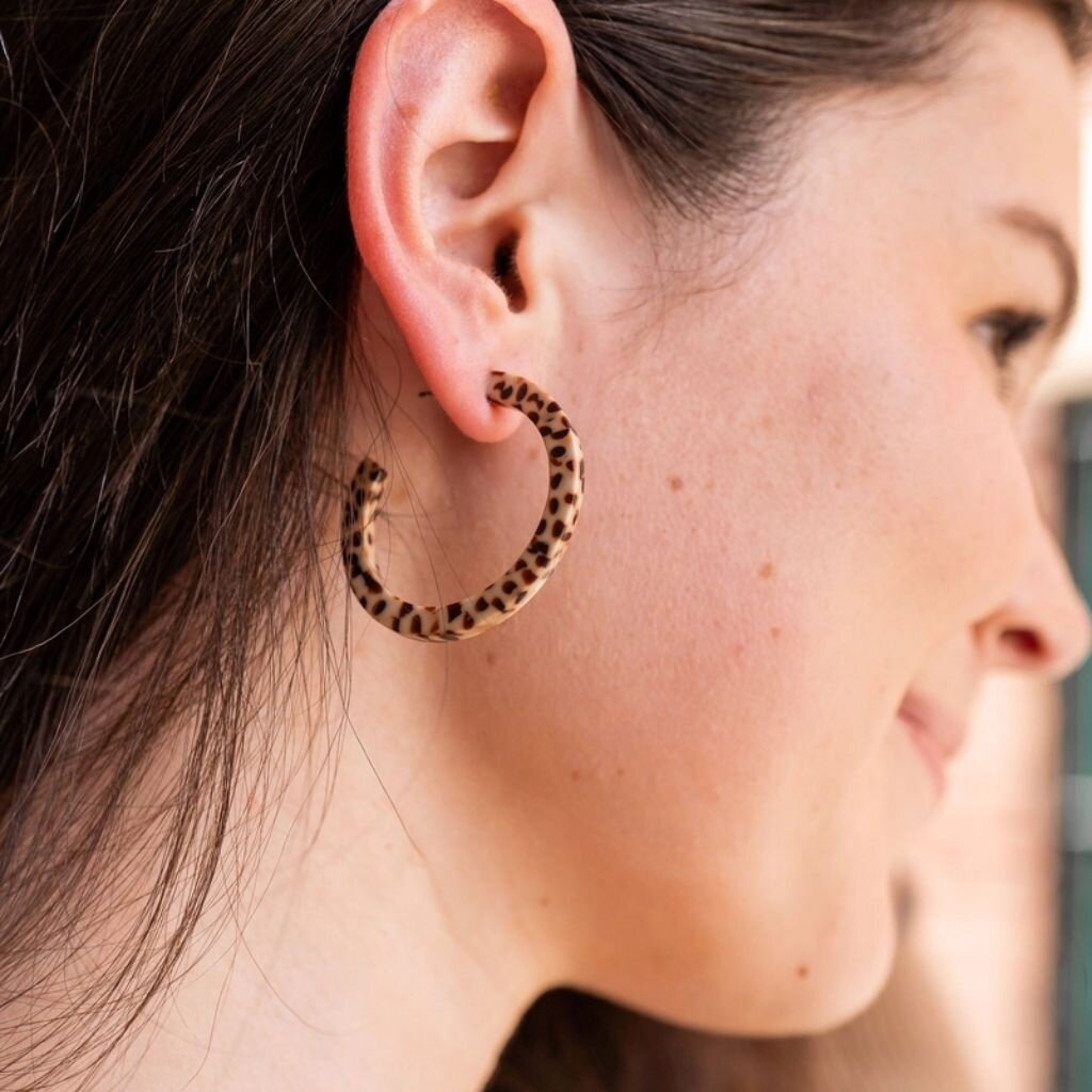 Spiffy & Splendid Camy Hoops Brown Dot