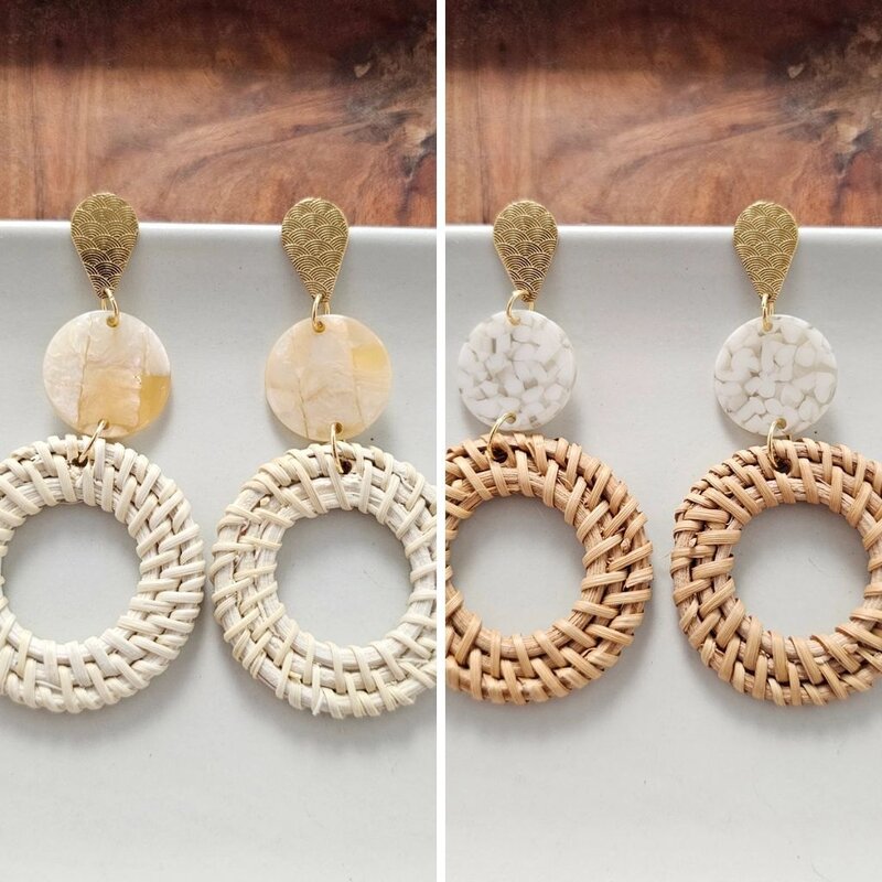 Spiffy & Splendid Lana Rattan Earrings