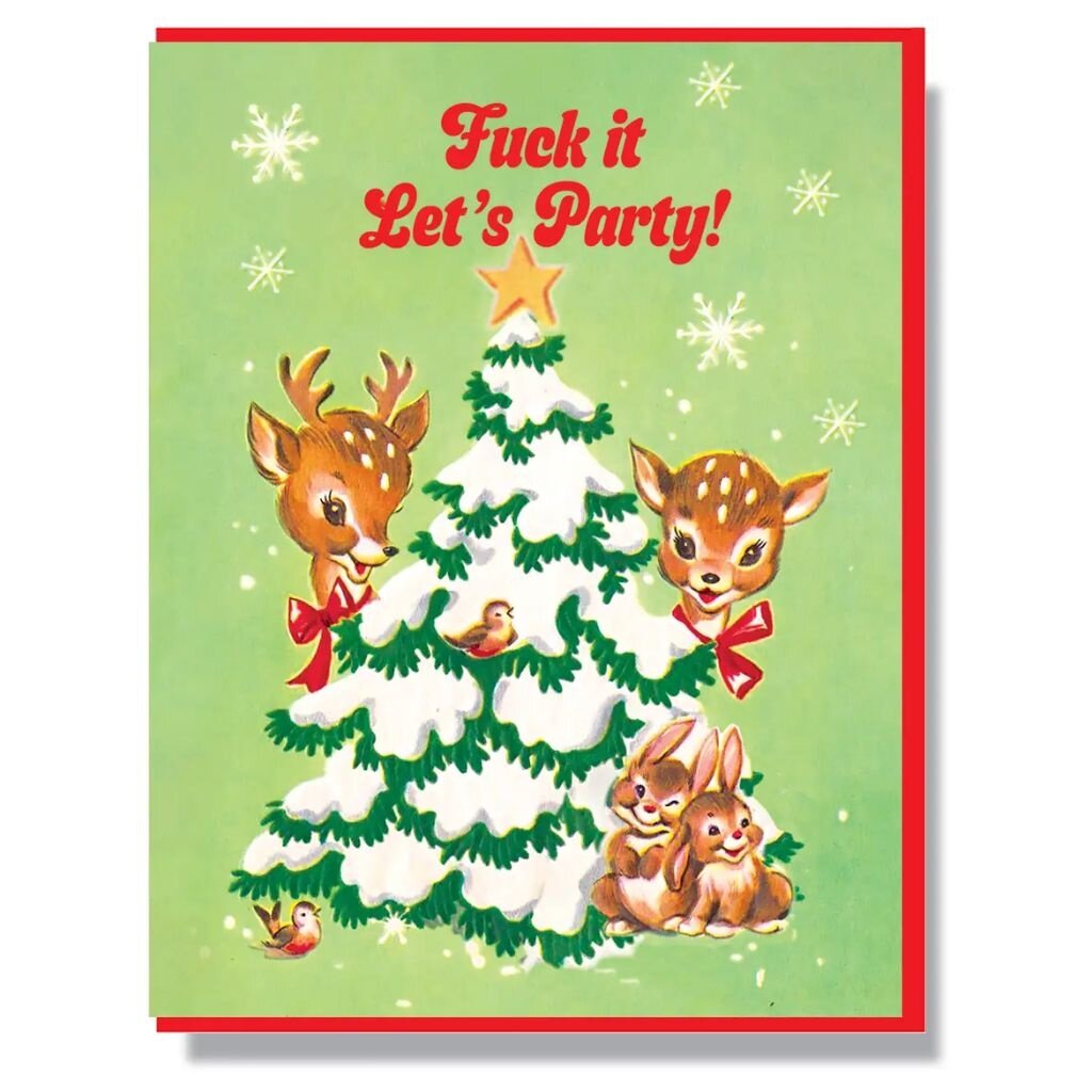 Smitten Kitten Fuck It Let's Party! Holiday Card