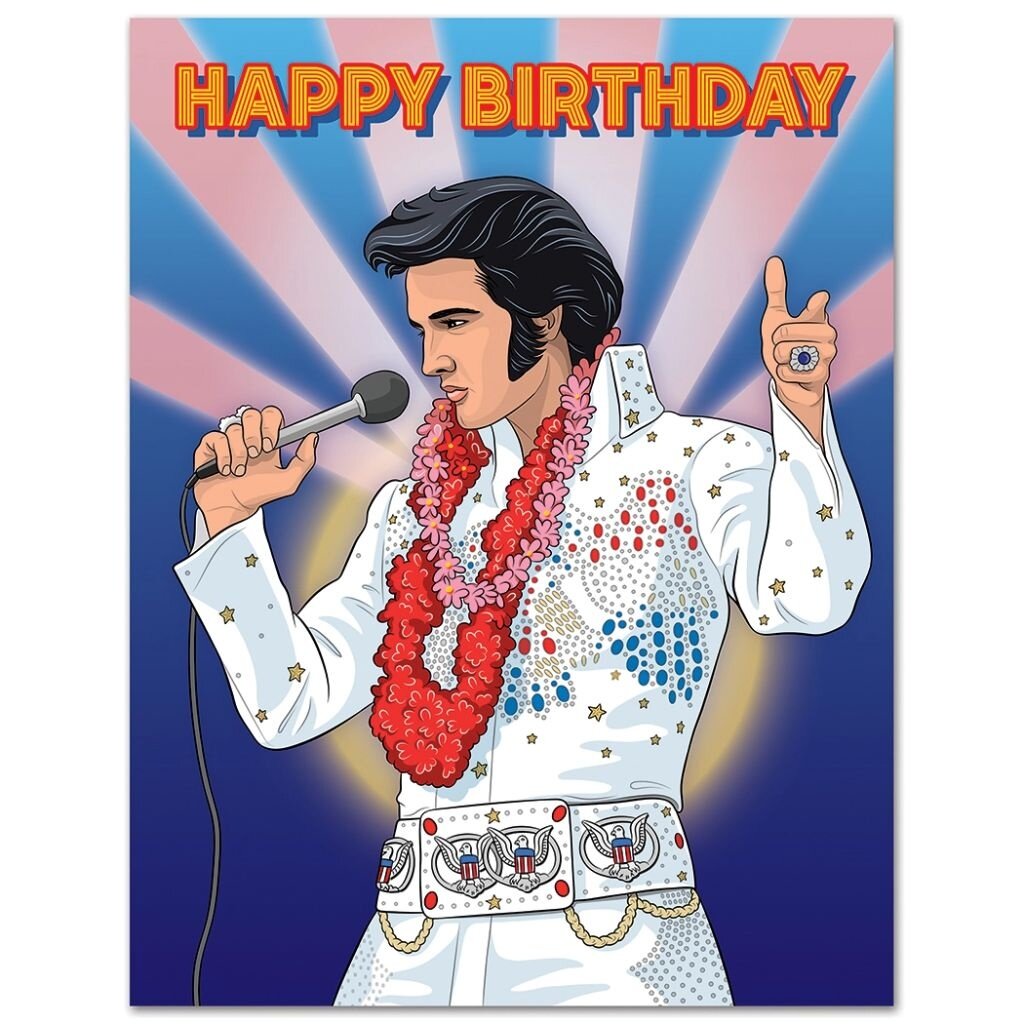 The Found The King Rockin' Good Time Birthday Card