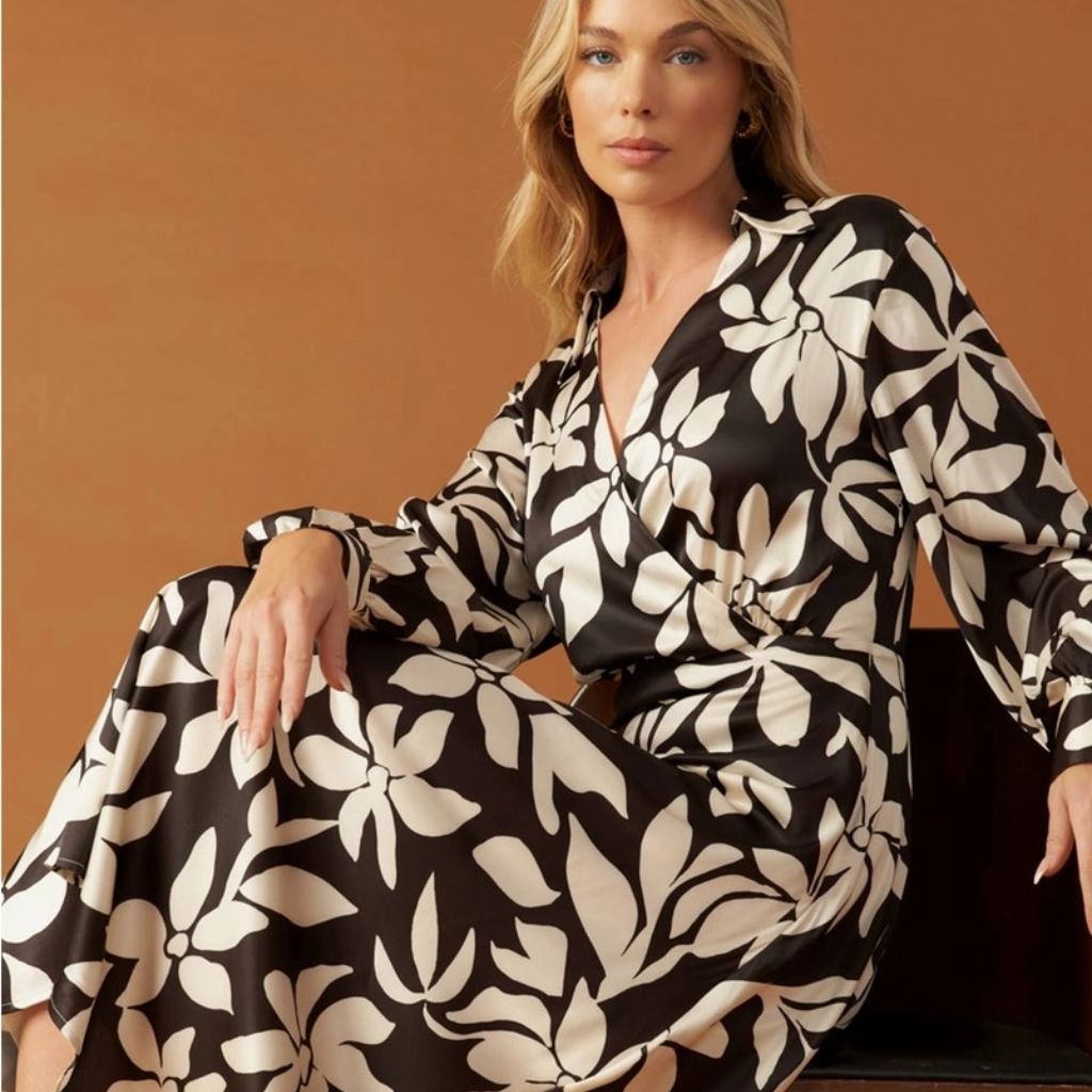 Jealous tomato floral wrap dress hotsell