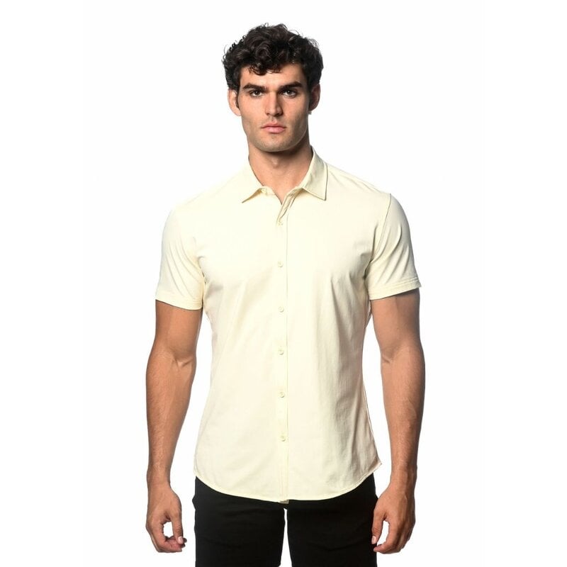 ST33LE (Steele) Knit Jersey Short Sleeve Shirt Ivory ST-963