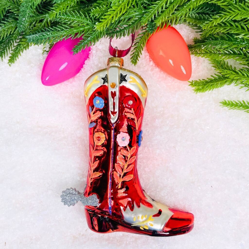 Rhinestone Cowboy Boot Ornament Peepa s