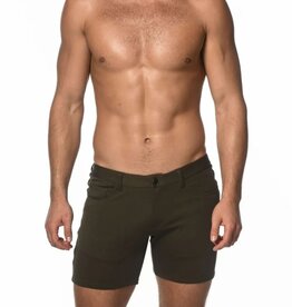 ST33LE (Steele) 5" Knit Jean Short  Olive ST-1932