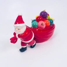180 Degrees 8" Ceramic Santa Candy Dish