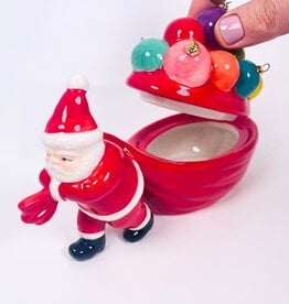 180 Degrees 8" Ceramic Santa Candy Dish