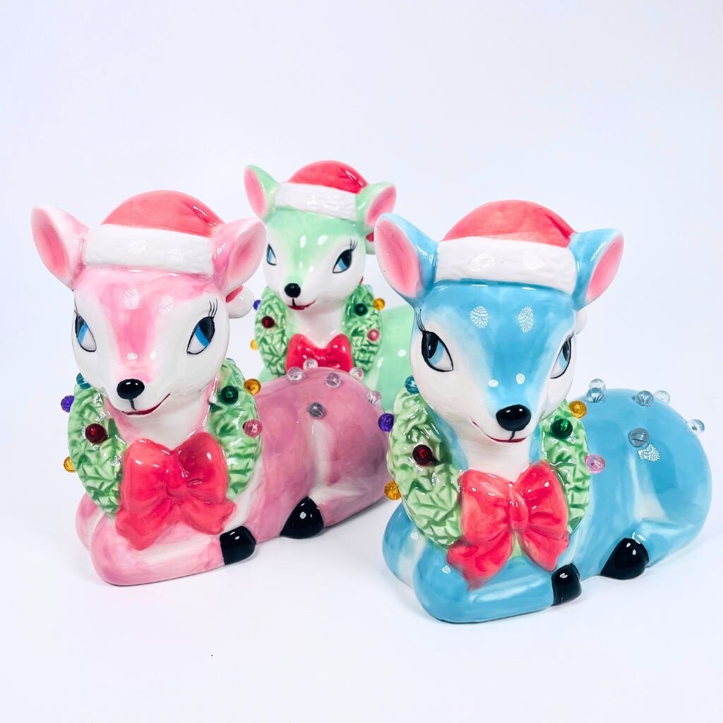 180 Degrees 5.5" Lighted Vintage Reindeer