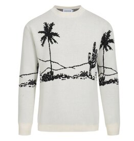 OxKnit SP25 Black And White Desert Sweater