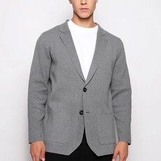 Postmarc Single Breasted Cotton Deconstructed Knitted Blazer