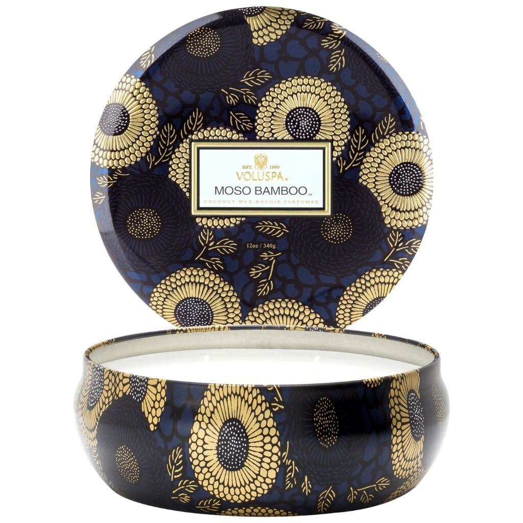 Voluspa Moso Bamboo 3 Wick Tin Candle