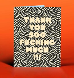 Offensive & Delightful Zebra Thank You Card