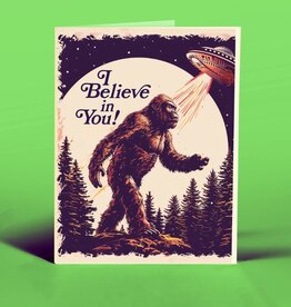 Offensive & Delightful Yeti Believes in You! Funny Greeting Card