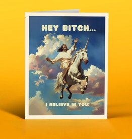 Offensive & Delightful Jesus Unicorn Greeting Card