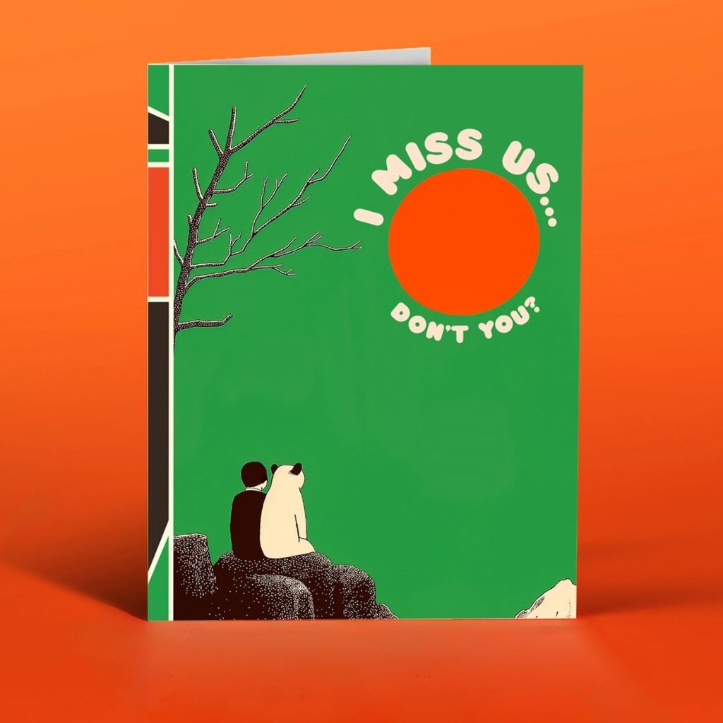 Offensive & Delightful I Miss Us Panda Greeting Card
