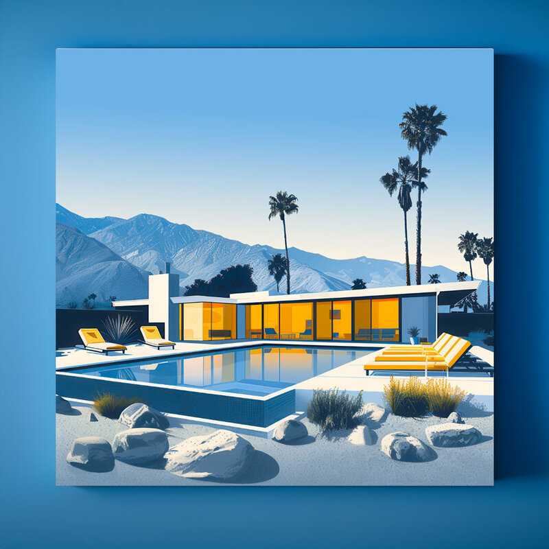 Deven & Ned Twilight Azure Sky With Warm Glow Acrylic Print 16x16