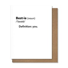 Pretty Alright Goods Bestie Definition Card