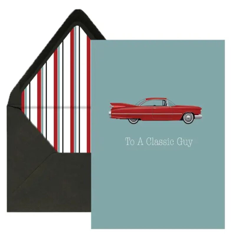 Mod Lounge Paper Co. To A Classic Guy Vintage Car Card