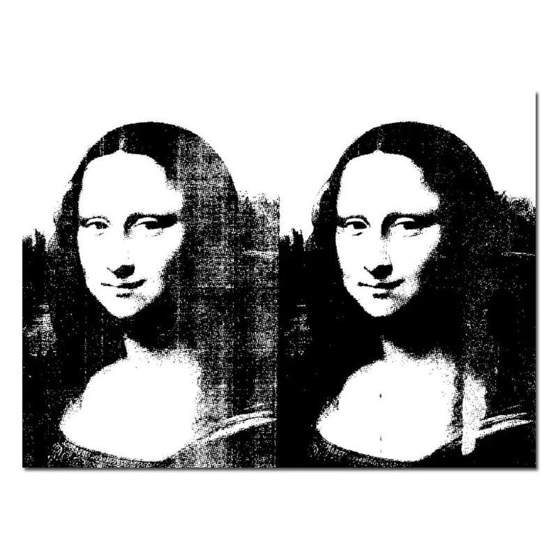 Apply Stickers Double Mona Lisa By Andy Warhol Sticker