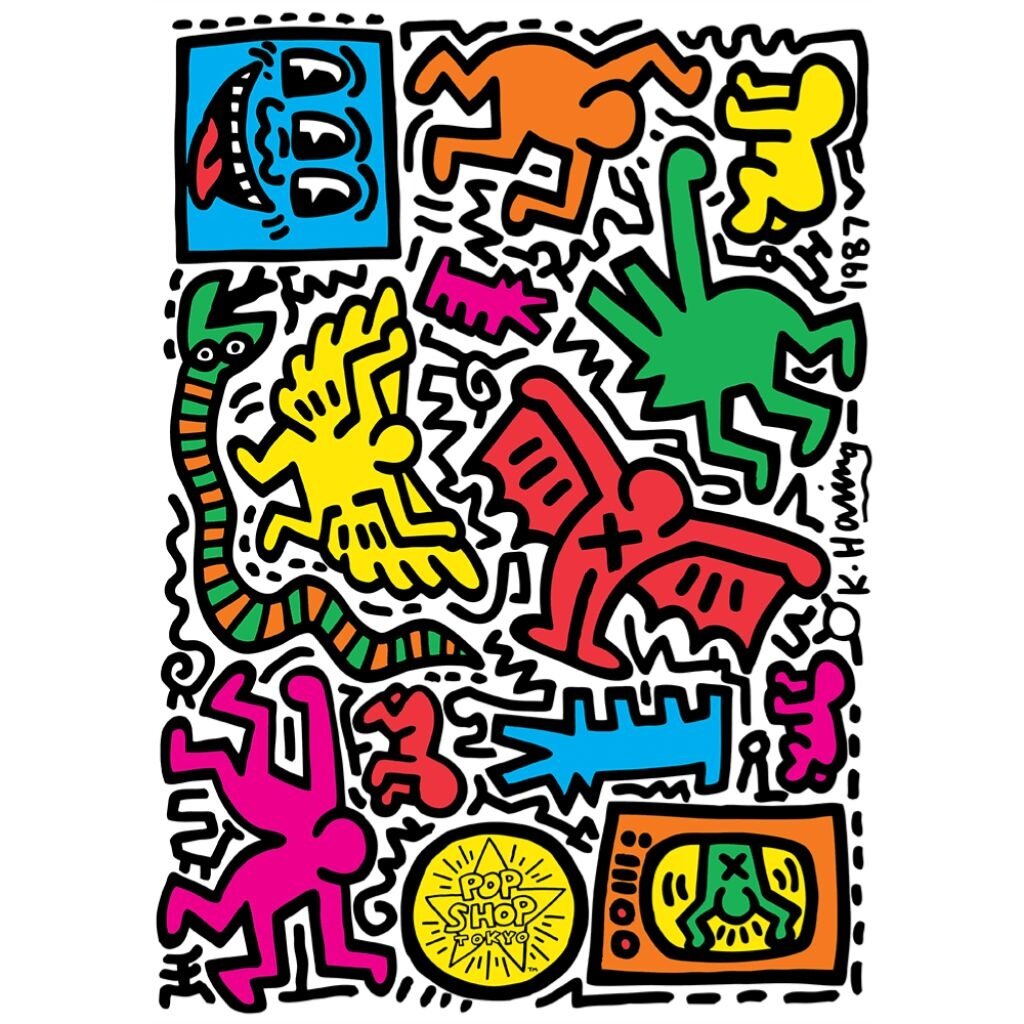 Apply Stickers Sheet of 15 Pop Shop Tokyo By Keith Haring Stickers