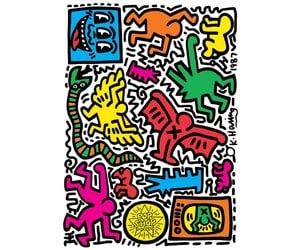 Sheet of 15 Pop Shop Tokyo By Keith Haring Stickers - Peepa's